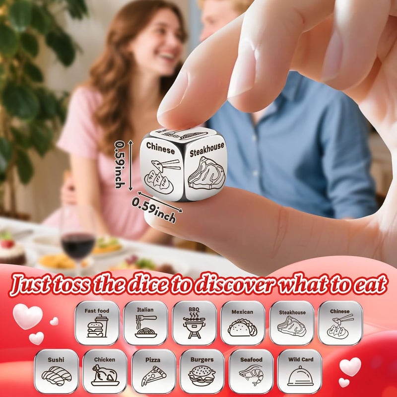 Winzwon Valentines Day Gifts for Him Her, Funny Date Night Food Decision Dice Anniversary Wedding Birthday Couple Gifts for Men Women Boyfriend Girlfriend Christmas Stocking Stuffers Gag Gifts - Image 4